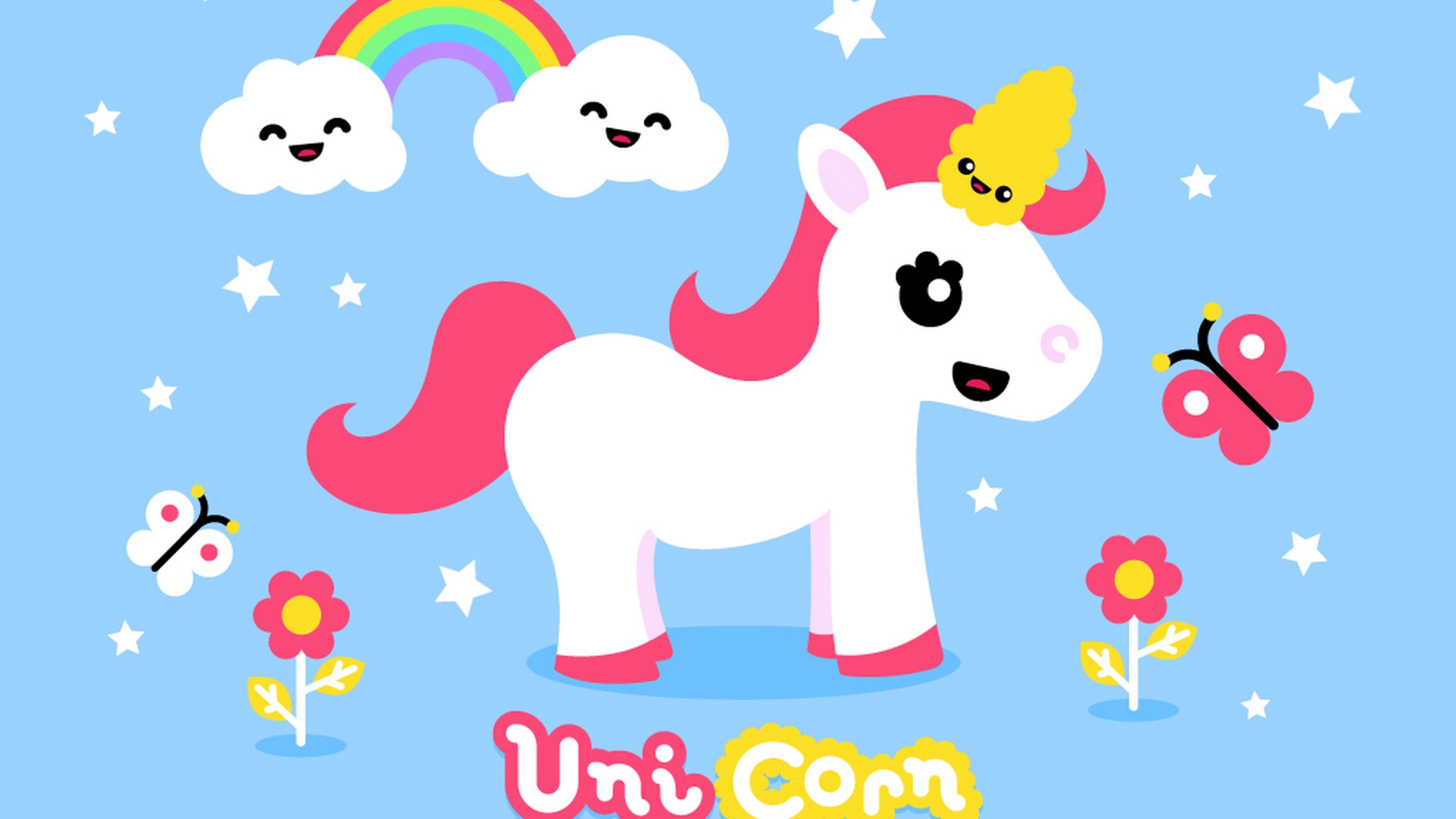 HD Cute Unicorn Backgrounds With high-resolution 1920X1080 pixel. You can use this wallpaper for your Windows and Mac OS computers as well as your Android and iPhone smartphones