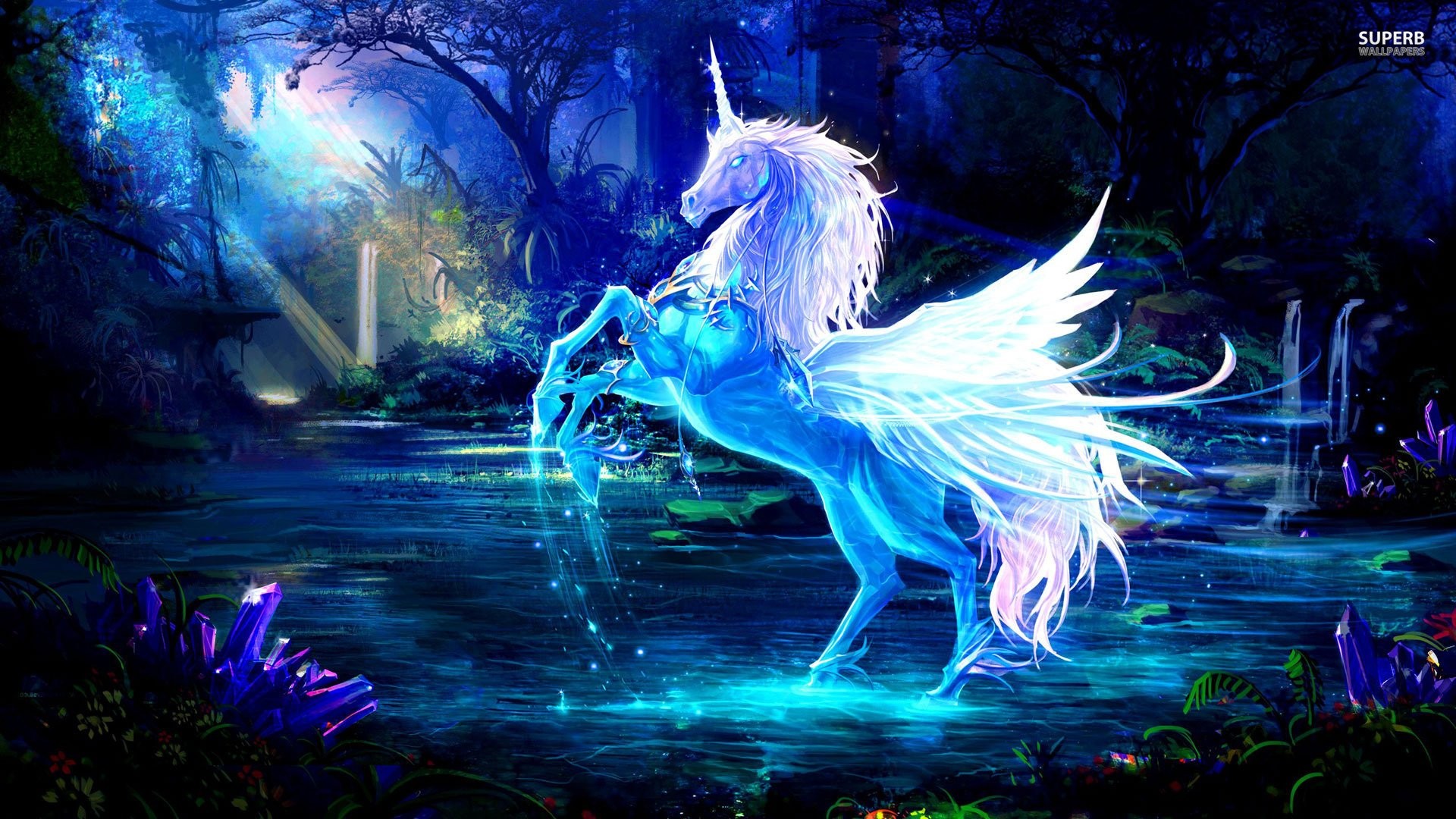 Wallpaper Cute Unicorn with high-resolution 1920x1080 pixel. You can use this wallpaper for your Windows and Mac OS computers as well as your Android and iPhone smartphones