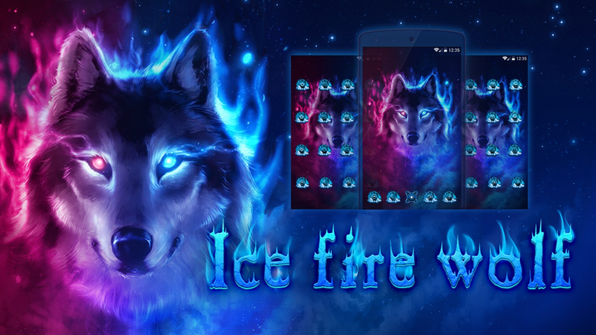 Wolf Cool Backgrounds Fire